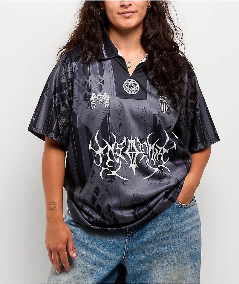 Insomnia Sinister Black & Grey Soccer Jersey