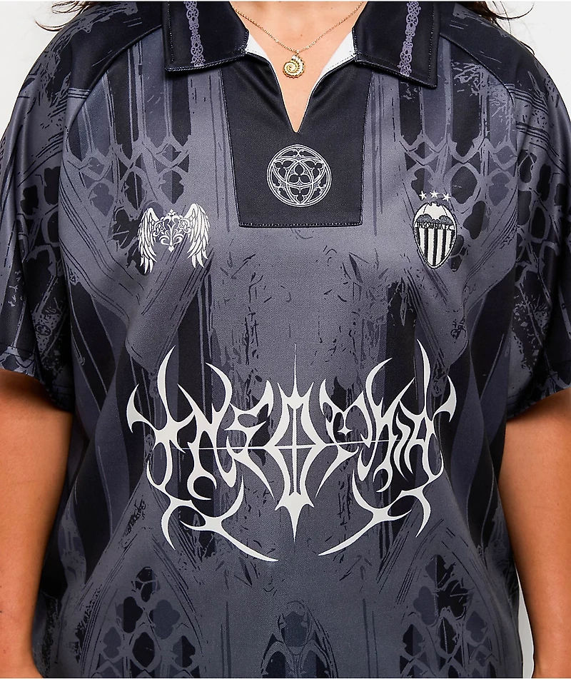 Insomnia Sinister Black & Grey Soccer Jersey
