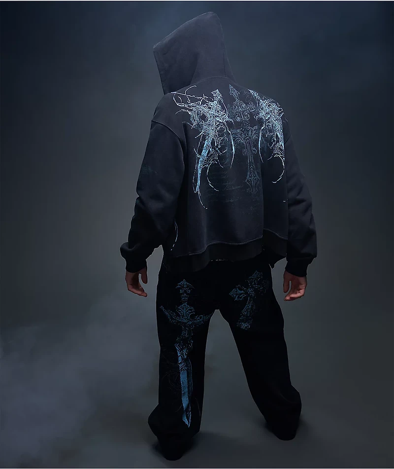 Insomnia Visuals Blade Black Wash Loose Fit Jeans
