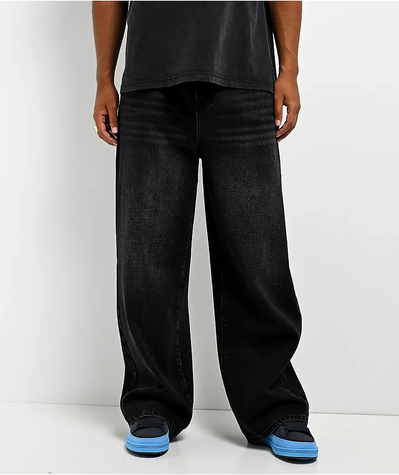 Insomnia Visuals Blade Black Wash Loose Fit Jeans