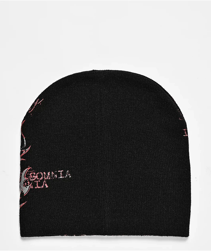 Insomnia Visuals Blast Rhinestone Black Skully Beanie