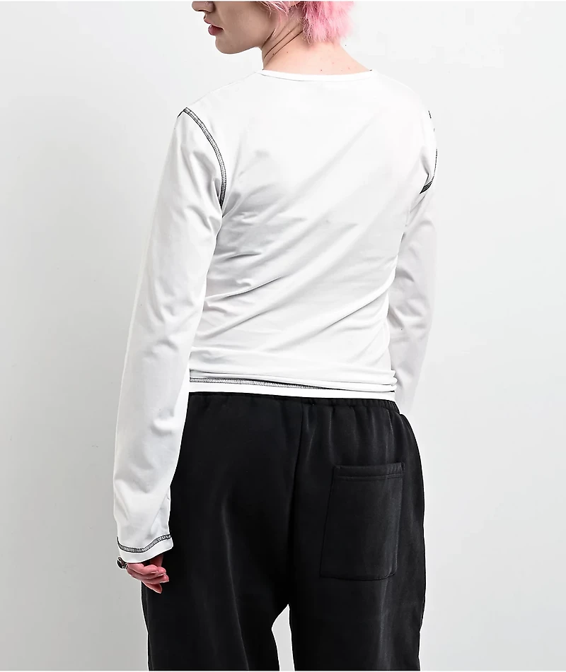 Insomnia Visuals Blessed White Long Sleeve T-Shirt