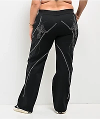 Insomnia Visuals Chains Rhinestone Black Sweatpants