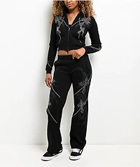 Insomnia Visuals Chains Rhinestone Black Sweatpants