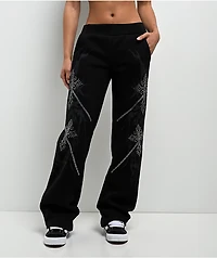 Insomnia Visuals Chains Rhinestone Black Sweatpants