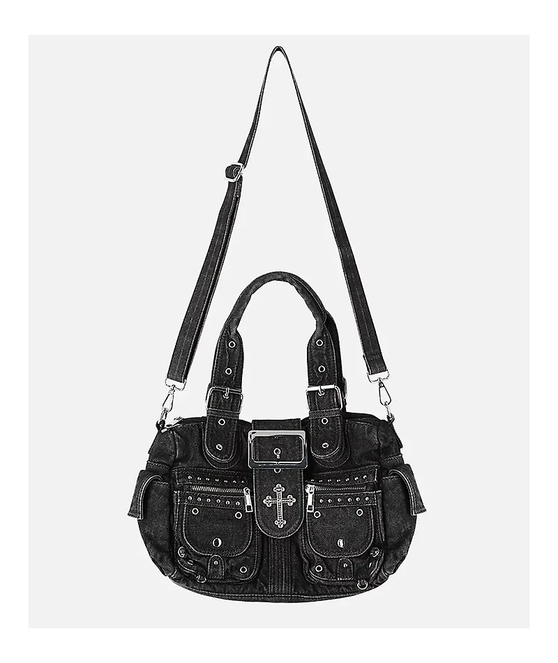 Insomnia Visuals Cross Black Handbag