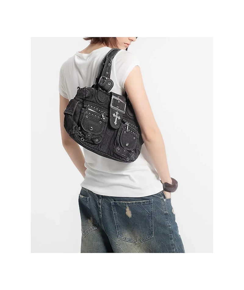 Insomnia Visuals Cross Black Handbag