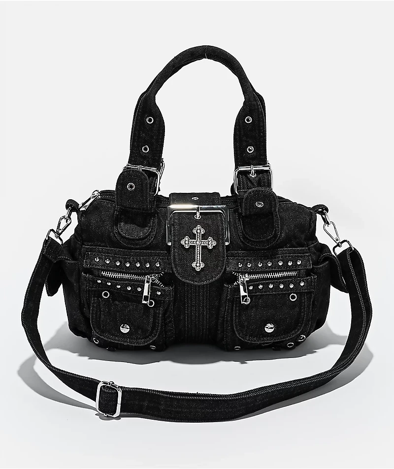 Insomnia Visuals Cross Black Handbag