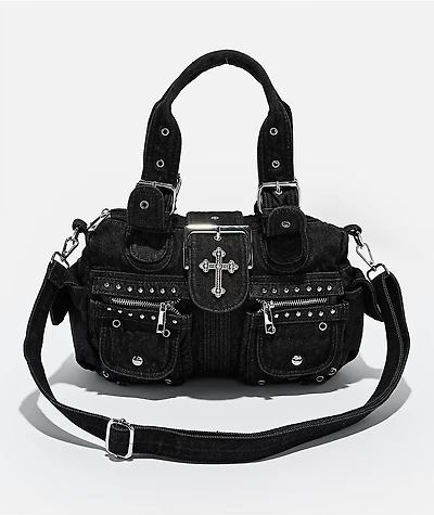 Insomnia Visuals Cross Black Handbag