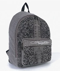 Insomnia Visuals Denim Cheetah Grey Backpack