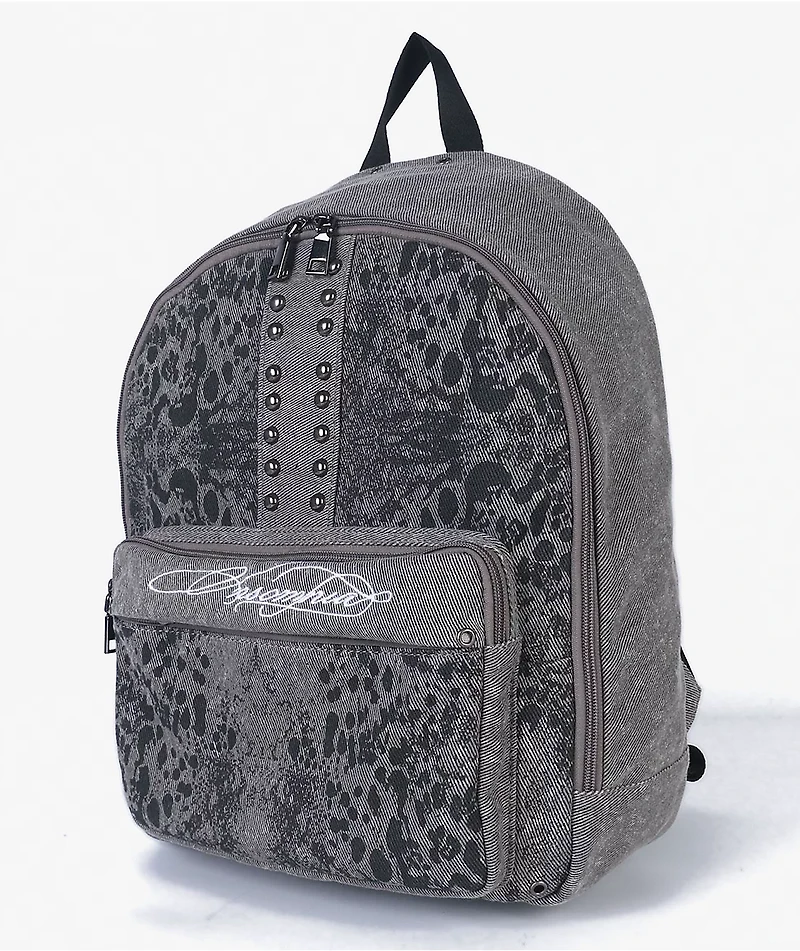 Insomnia Visuals Denim Cheetah Grey Backpack
