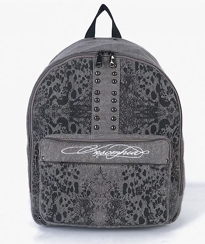 Insomnia Visuals Denim Cheetah Grey Backpack