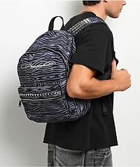 Insomnia Visuals Denim Tiger Grey Backpack
