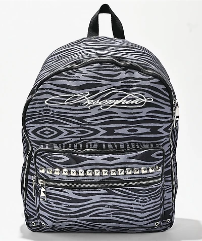 Insomnia Visuals Denim Tiger Grey Backpack