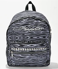 Insomnia Visuals Denim Tiger Grey Backpack