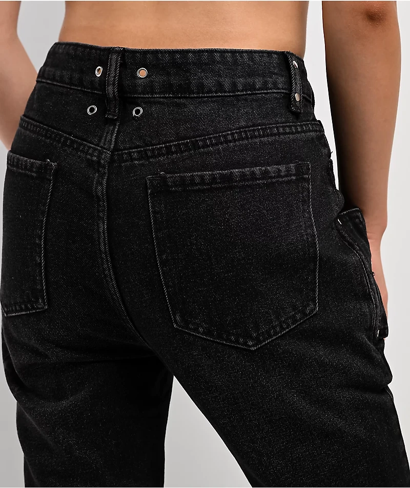 Insomnia Visuals Destroyer Black Wash Wide Leg Cargo Jeans