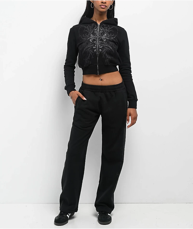 Insomnia Visuals Double Cross Black Sweatpants