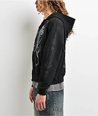 Insomnia Visuals Double Cross Black Zip Hoodie