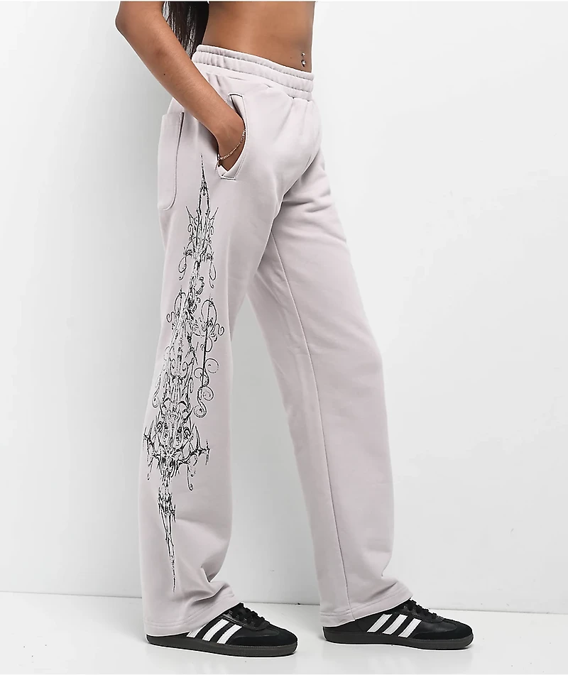 Insomnia Visuals Double Cross Grey Sweatpants