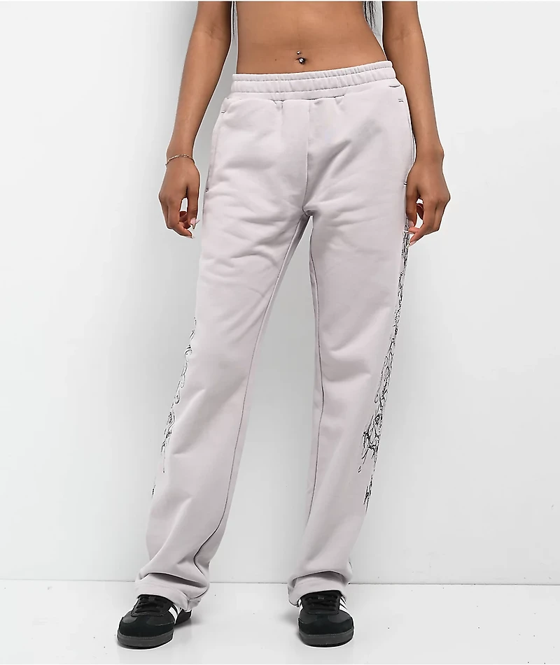 Insomnia Visuals Double Cross Grey Sweatpants
