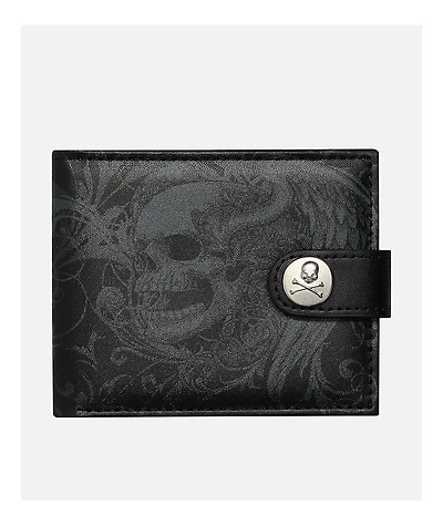 Insomnia Visuals Double Skull Black Wallet