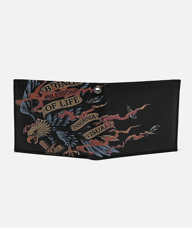 Insomnia Visuals Eagle Black Chain Wallet