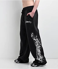 Insomnia Visuals Eternal Black Wash Sweatpants