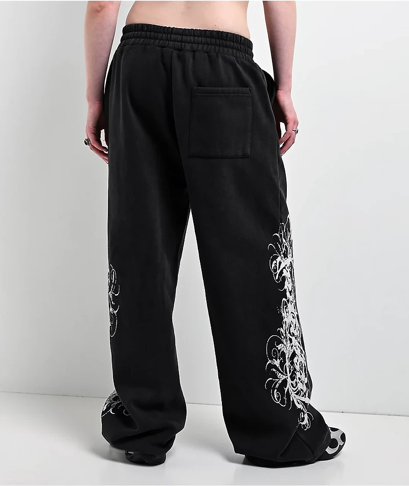 Insomnia Visuals Eternal Black Wash Sweatpants