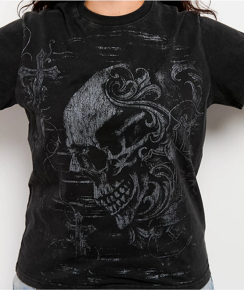 Insomnia Visuals Fate Black Wash T-Shirt