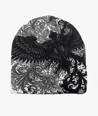 Insomnia Visuals Figraphy Black & Grey Skully Beanie