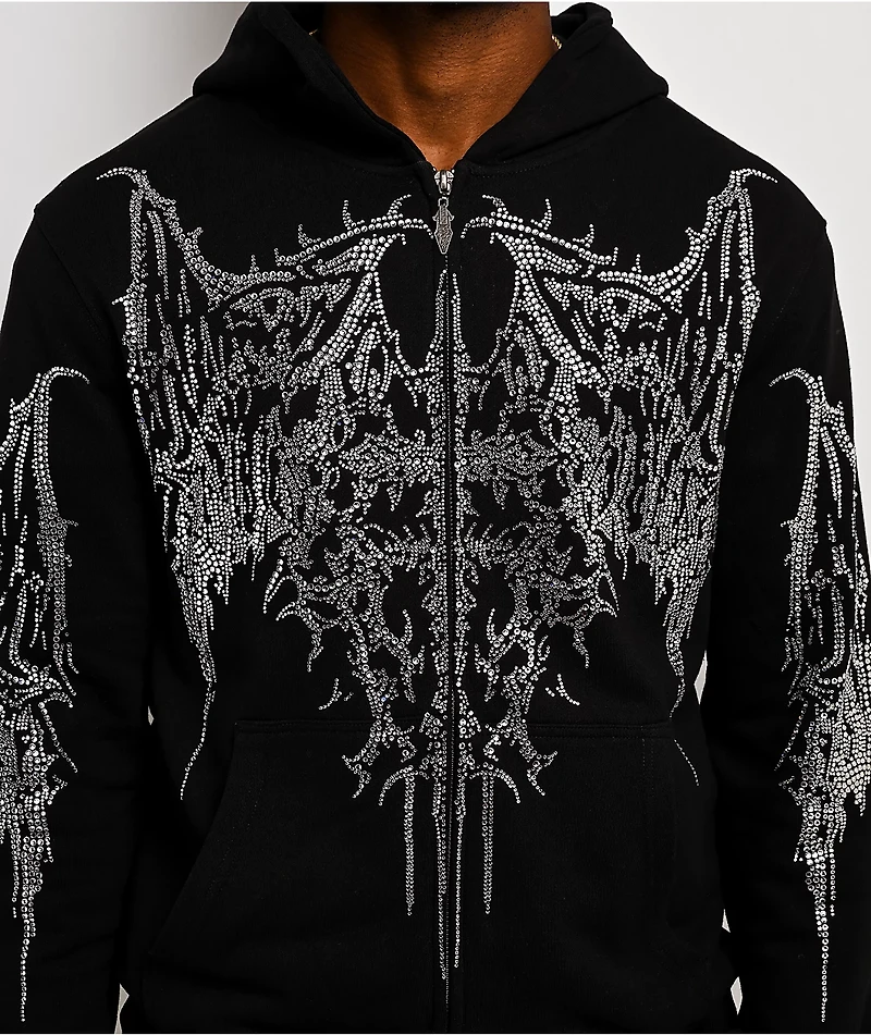 Insomnia Visuals Gargoyle Black Zip Hoodie