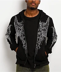 Insomnia Visuals Gargoyle Black Zip Hoodie
