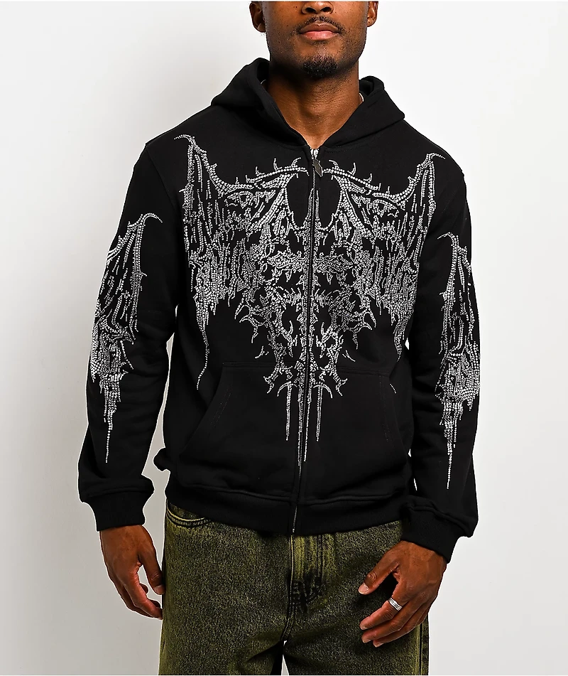 Insomnia Visuals Gargoyle Black Zip Hoodie