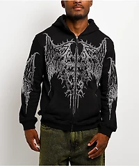 Insomnia Visuals Gargoyle Black Zip Hoodie