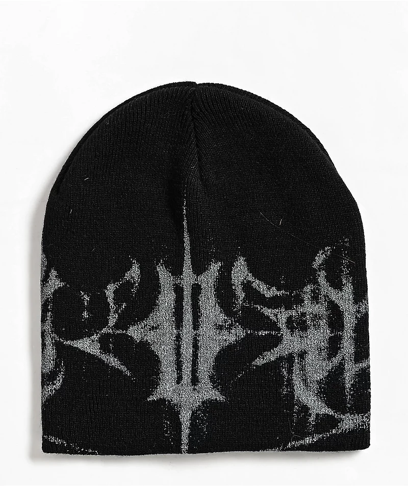 Insomnia Visuals IV Glitch Logo Black Beanie