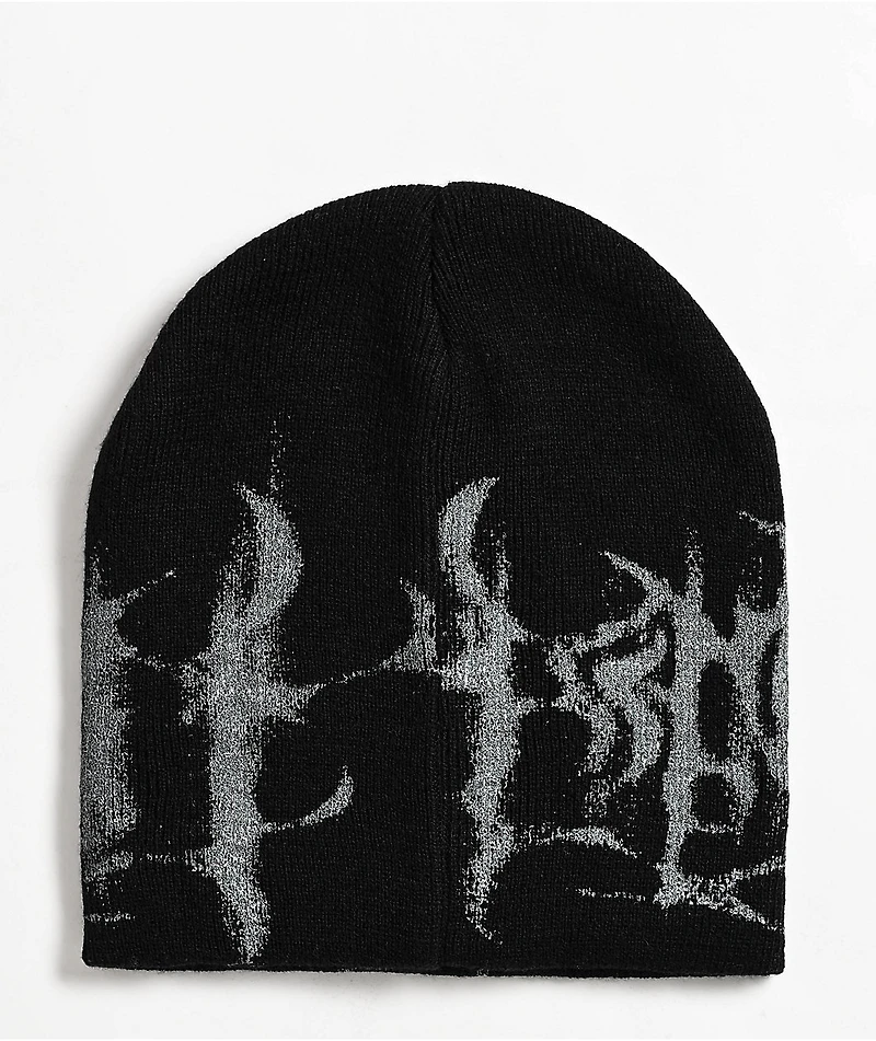 Insomnia Visuals IV Glitch Logo Black Beanie