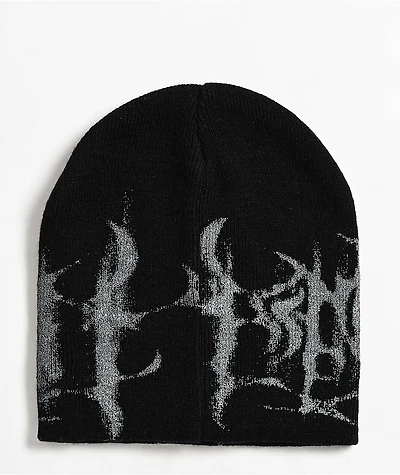 Insomnia Visuals IV Glitch Logo Black Beanie
