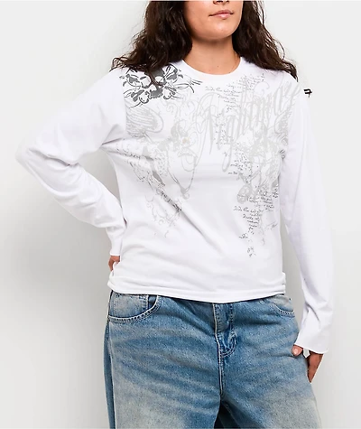 Insomnia Visuals Nightmare White Long Sleeve T-Shirt