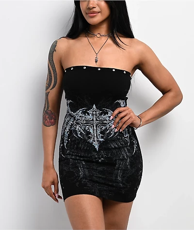 Insomnia Visuals Razor Black Tube Dress