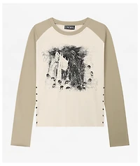Insomnia Visuals Reaper Beige Raglan Long Sleeve T-Shirt