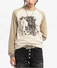 Insomnia Visuals Reaper Beige Raglan Long Sleeve T-Shirt