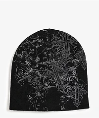 Insomnia Visuals Rosary Black Skully Beanie