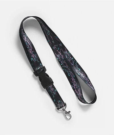 Insomnia Visuals Roses Black Lanyard