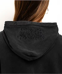 Insomnia Visuals Sigil Rhinestone Black Zip Hoodie