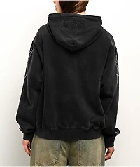 Insomnia Visuals Sigil Rhinestone Black Zip Hoodie