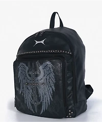 Insomnia Visuals Studded Cross Black Backpack