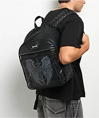 Insomnia Visuals Studded Cross Black Backpack