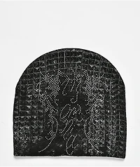Insomnia Visuals Studz Rhinestone Black Skully Beanie