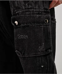 Insomnia Visuals Thorns Black Wash Mid Rise Flare Jeans