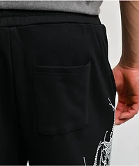 Insomnia Visuals Thorns Rhinestone Black Sweatpants